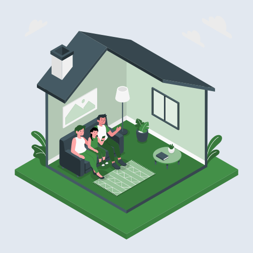 Image animée d'une maison